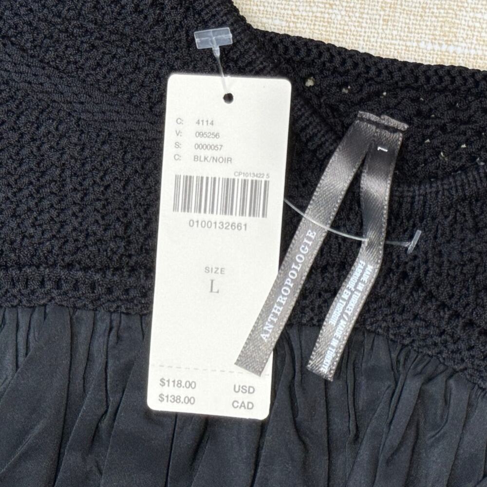 Anthropologie Knit Swing Tank Top Black - Picture 5 of 9